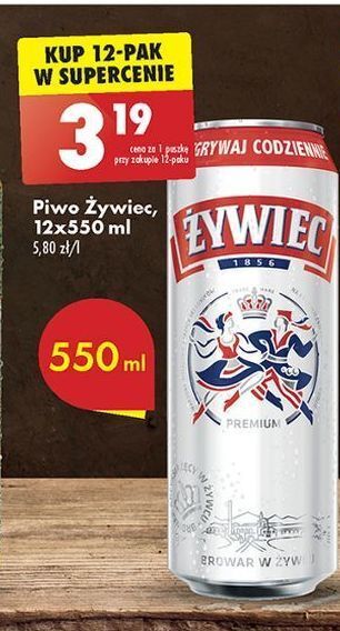 Biedronka Piwo żywiec jasne pełne oferta