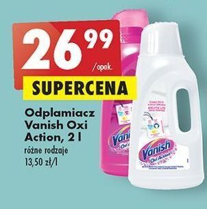 Biedronka Odplamiacz w płynie white vanish oxi action oferta