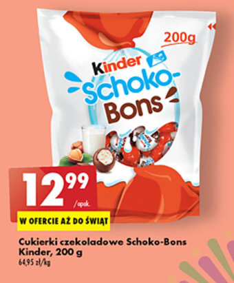 Biedronka Ferrero Cukierki czekoladowe Schoko-Bons Kinder 200g oferta