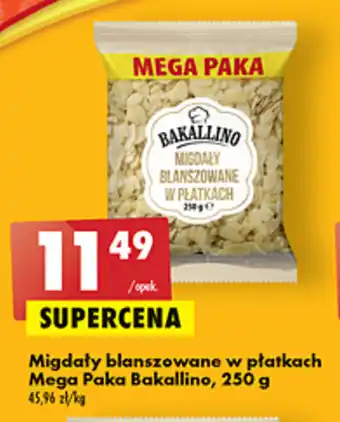 Biedronka Bakallino Migdały blanszowane w płatkach 250g oferta