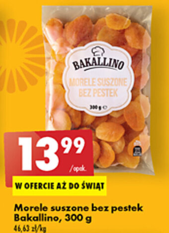 Biedronka Bakallino Morele suszone bez pestek 300g oferta
