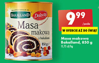 Biedronka Bakalland Masa makowa 850g oferta