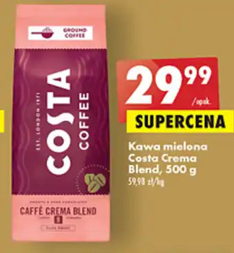 Biedronka Costa Coffee Crema Blend Kawa mielona 500g oferta