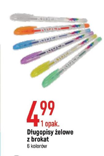 E.Leclerc Długopisy żelowe brokatowe oferta