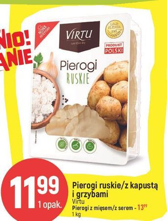 E.Leclerc Pierogi z kapustą i grzybami virtu oferta