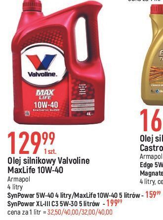 E.Leclerc Olej max life 10w-40 valvoline oferta