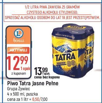 E.Leclerc Piwo tatra jasne pełne oferta