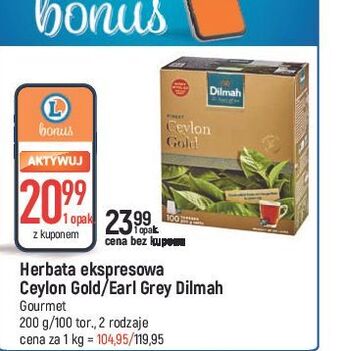 E.Leclerc Herbata dilmah earl grey oferta