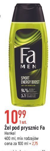 E.Leclerc Żel pod prysznic fa men sport energy boost oferta