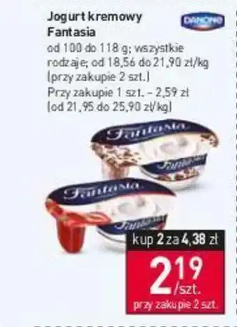 Stokrotka Danone Jogurt kremowy Fantasia 100 g do 118 g oferta