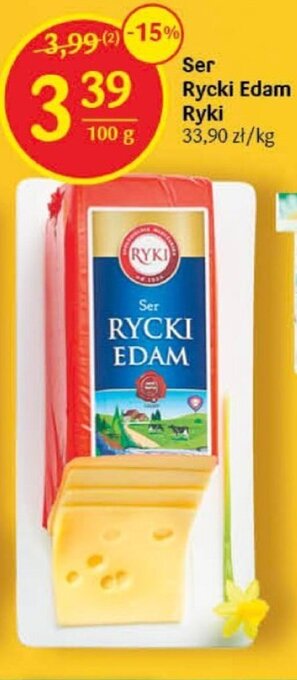 Delikatesy Centrum Ryki Ser Rycki Edam 100 g oferta