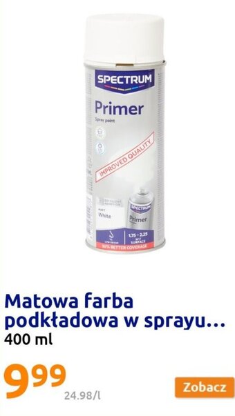 Action Spectrum Matowa farba podkładowa w sprayu 400ml oferta