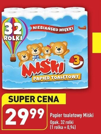 ALDI Papier toaletowy miśki 32 rolki oferta
