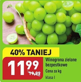 ALDI Winogrona zielone bezpestkowe 1kg oferta