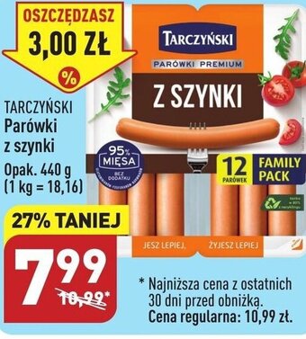 ALDI Tarczyński Parówki z szynki 440g oferta