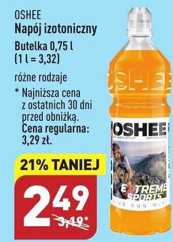 ALDI Oshee Napój izotoniczny 0,75l oferta
