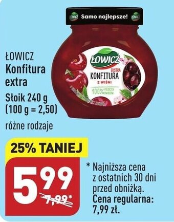 ALDI Łowicz Konfitura extra 240g oferta