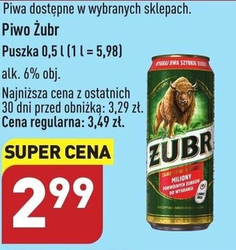 ALDI Żubr Piwo 0,5l oferta