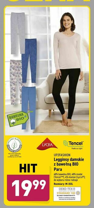 ALDI Legginsy damskie z bawełną bio oferta