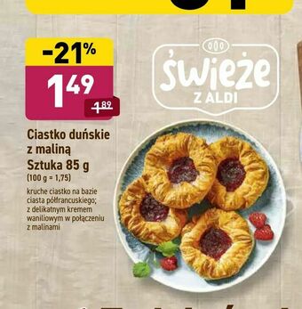 ALDI Ciastko duńskie z maliną oferta