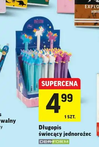 Intermarche Długopis świecący jednorożec oferta