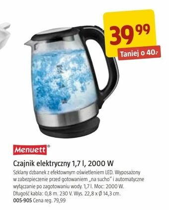 Jula Czajnik elektryczny 1,7 l, 2000 W oferta
