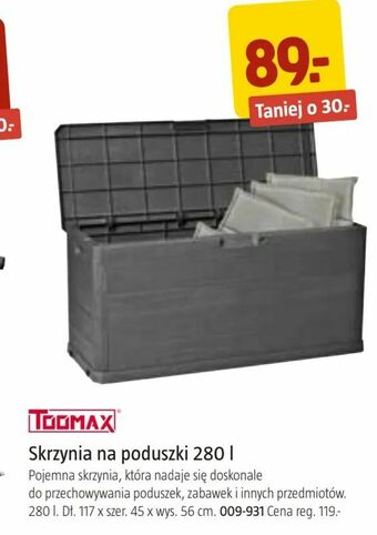 Jula Skrzynia na poduszki 280 l oferta