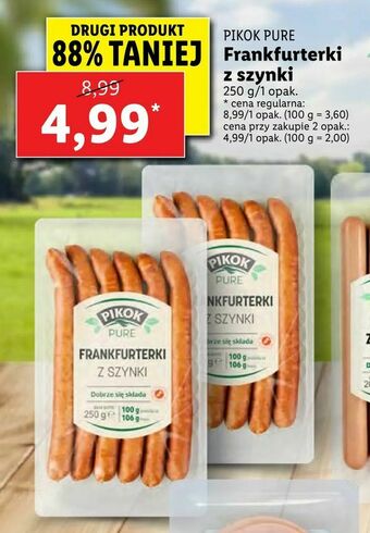 Lidl Frankfurterki z szynki oferta