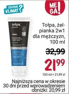 Rossmann Żel - pianka do mycia i golenia twarzy głowy tołpa dermo men oferta