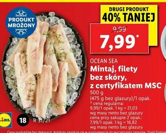 Lidl Mintaj, filety bez skóry, z certyfikatem MSC oferta
