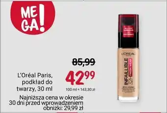 Rossmann Podkład do twarzy 160 rose l'oreal infaillible 32h fresh wear oferta