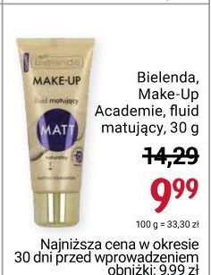 Rossmann Fluid matt 0 jasny bielenda make-up academie oferta
