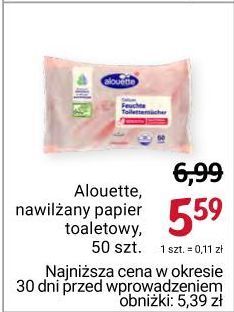 Rossmann Papier toaletowy nawilżany alouette oferta
