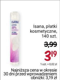 Rossmann Płatki kosmetyczne bawełniane isana oferta