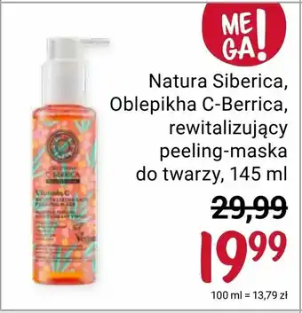 Rossmann Natura Siberica, Oblepikha C-Berrica, rewitalizujący peeling-maska do twarzy, 145 ml oferta