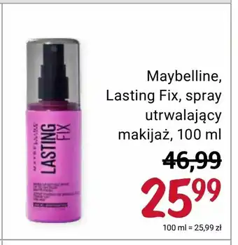 Rossmann Maybelline, Lasting Fix, spray utrwalający makijaż, 100 ml oferta