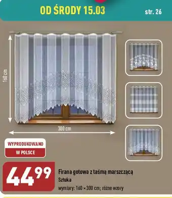 ALDI Firanka z taśmą marszczącą 160 x 300 cm oferta