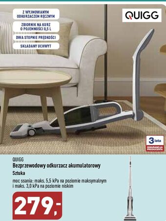 ALDI Odkurzacz ręczny akumulatorowy quigg oferta