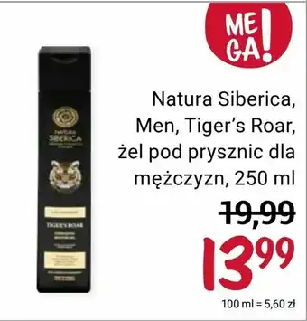 Rossmann Natura Siberica, Men, Tiger's Roar, żel pod prysznic dla mężczyzn, 250 ml oferta