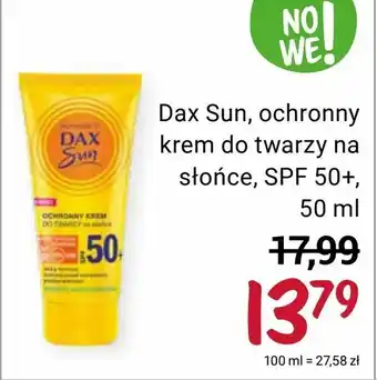 Rossmann Dax Sun, ochronny krem do twarzy na słońce, SPF 50+ oferta