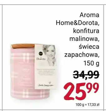 Rossmann Aroma Home&Dorota, konfitura malinowa, świeca zapachowa 150 g oferta