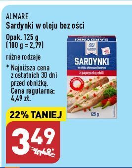 ALDI Sardynki z chilli almare seafood oferta