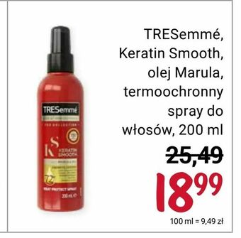Rossmann TRESemmé, Keratin Smooth, olej Marula, termoochronny spray do włosów, 200 ml oferta