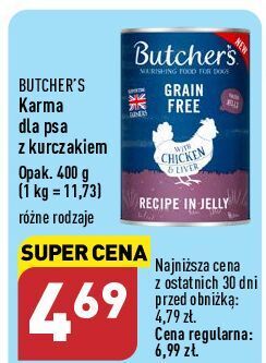 Karma dla psa z kurczakiem w galarecie butcher's grain free