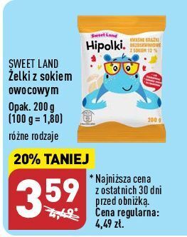 ALDI Żelki z sokiem hipolki sweetland oferta