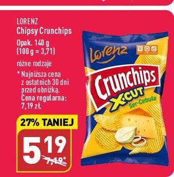 ALDI Chipsy ser-cebula crunchips x-cut oferta