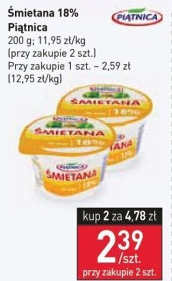 Stokrotka Market Piątnica Śmietana 18% 200 g oferta