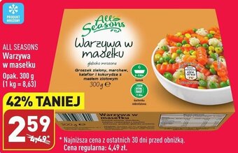 ALDI All Seasons Warzywa w masełku 300g oferta