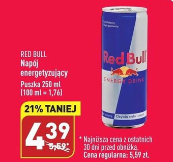 ALDI Red Bull napój energetyzujący 250ml oferta
