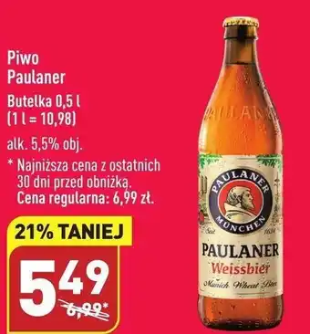 ALDI Paulaner piwo 0,5l oferta